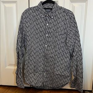 Bonobos Blue & White Coral Micro Print Button-Down Shirt